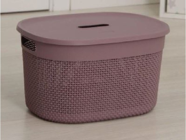 Корзина для хранения с крышкой OSLO 18л черничный морс